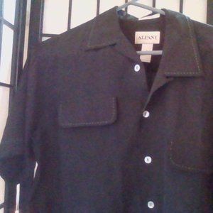 Alfani Black Silk Medium Men's Shirt